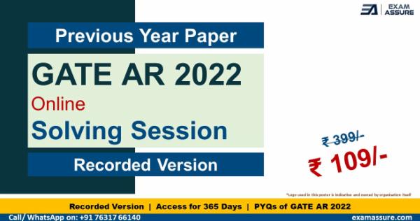 Previous Year Question Solving Session of GATE AR-2022 Paper
